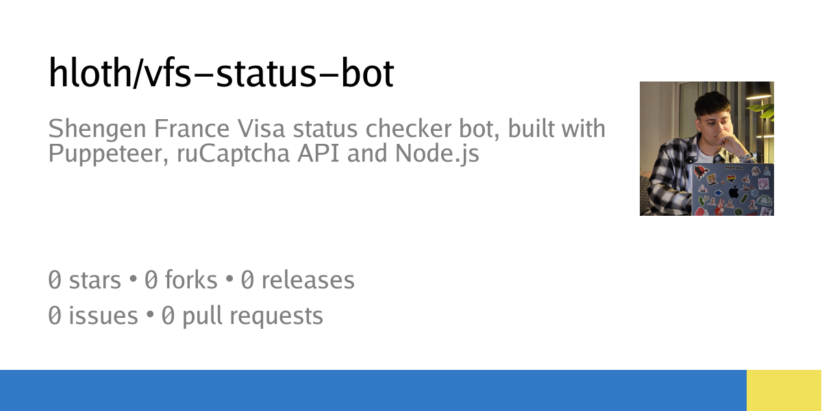 hloth/vfs-status-bot: Shengen France Visa status checker bot, built ...